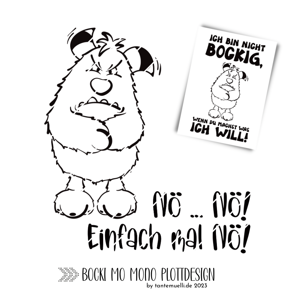 Monster Bocki MO - Mono Plottdesign