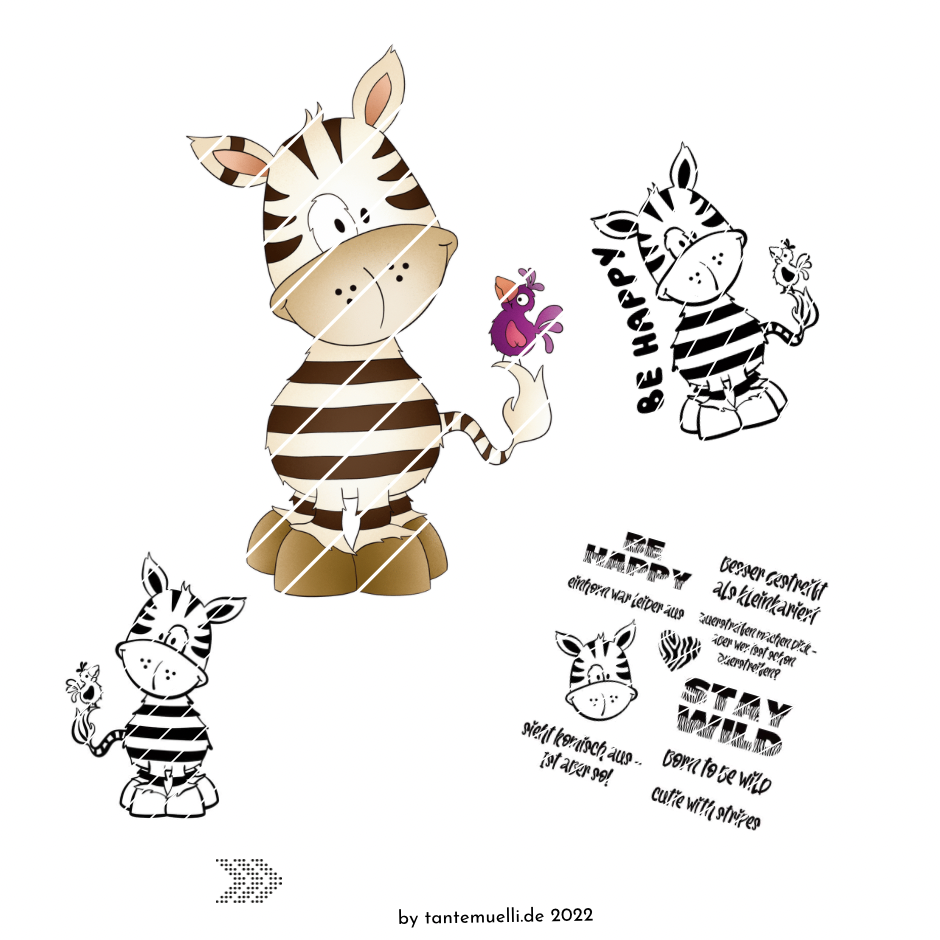 Dschungelbande Zebbi - Plottdesign Creative Set
