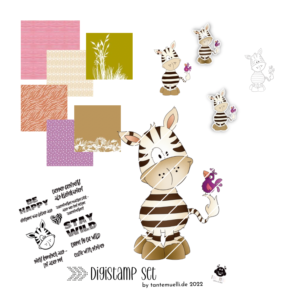 Dschungelbande Zebbi - DigiStamp Set