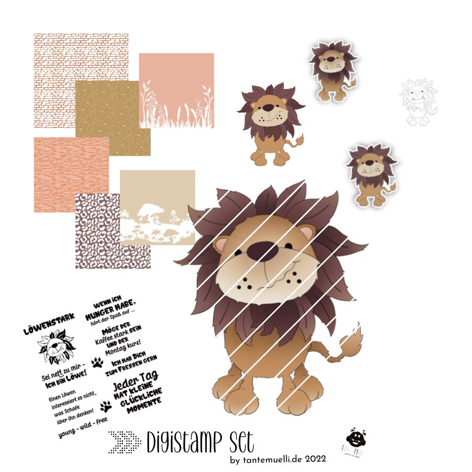 Dschungelbande Lion - DigiStamp Set