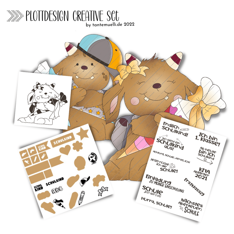 Erste Klasse Wusels - Plottdesign Creative Set