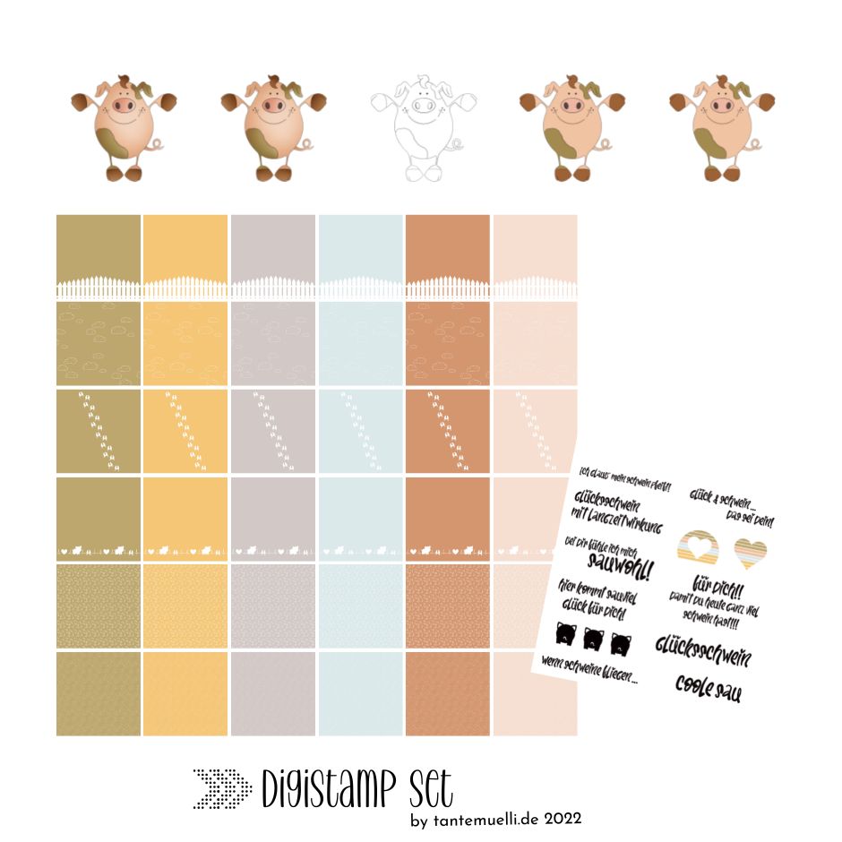 Bande vom Lande Piggi - DigiStamp Set