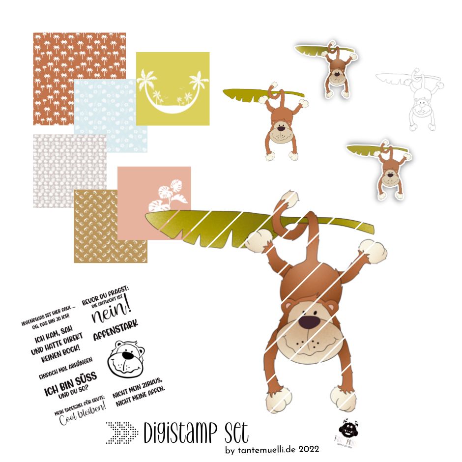 Dschungelbande Appo - DigiStamp Set