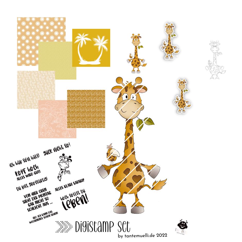 Dschungelbande Grafaffi - DigiStamp Set