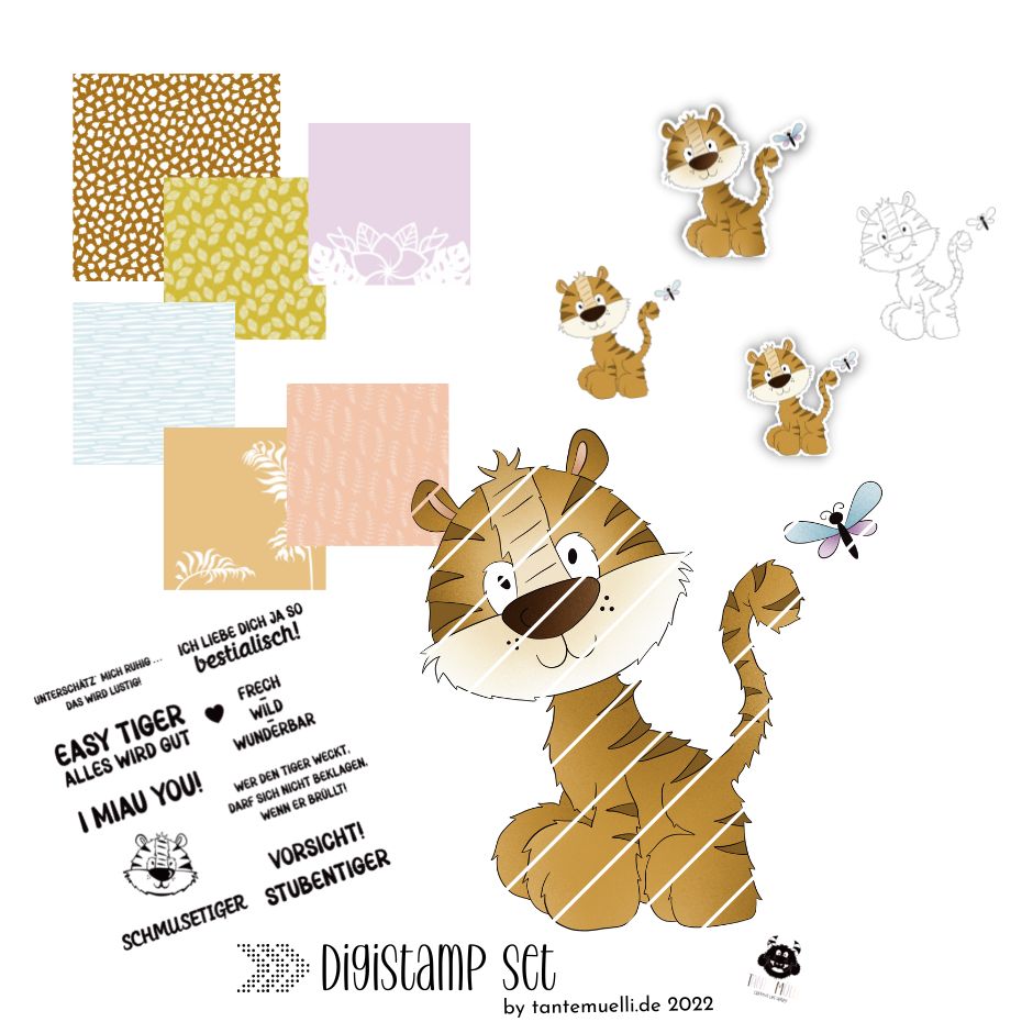 Dschungelbande Terri - DigiStamp Set
