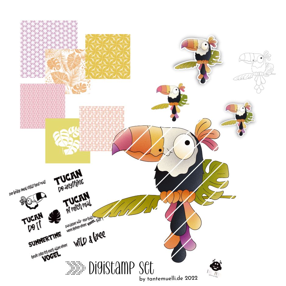 Dschungelbande Tukucki - DigiStamp Set