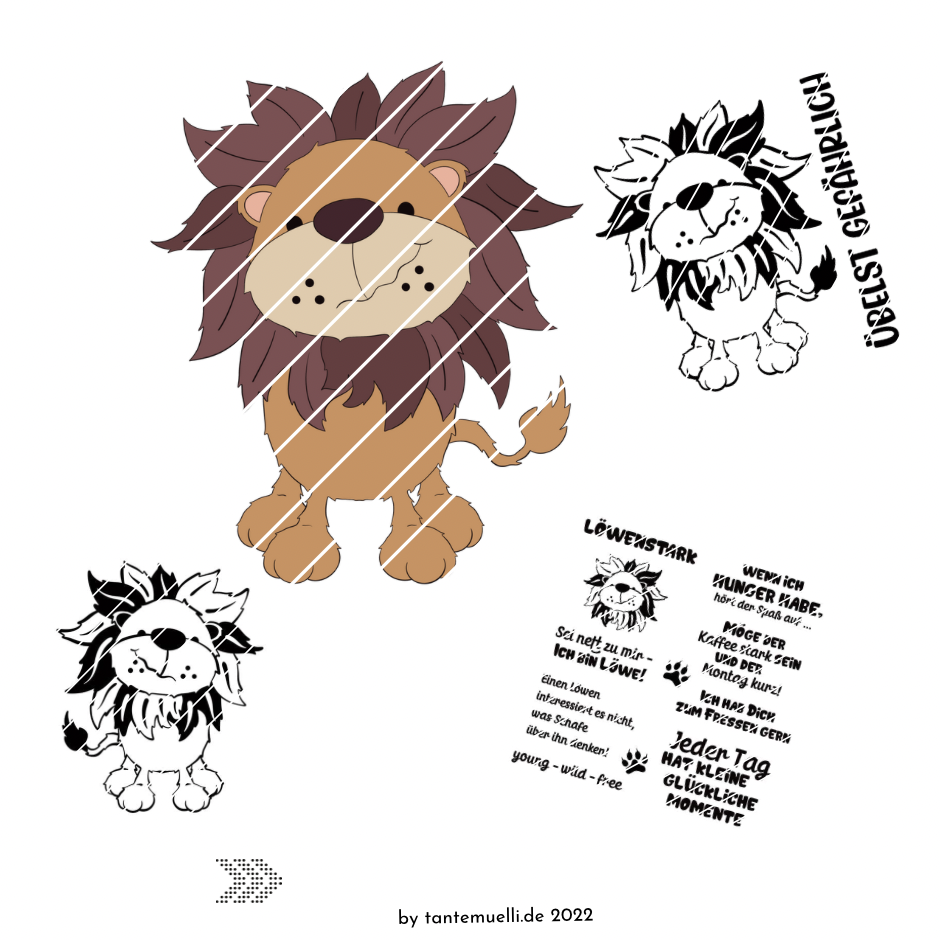 Dschungelbande Lion - Doodle Plottdesign